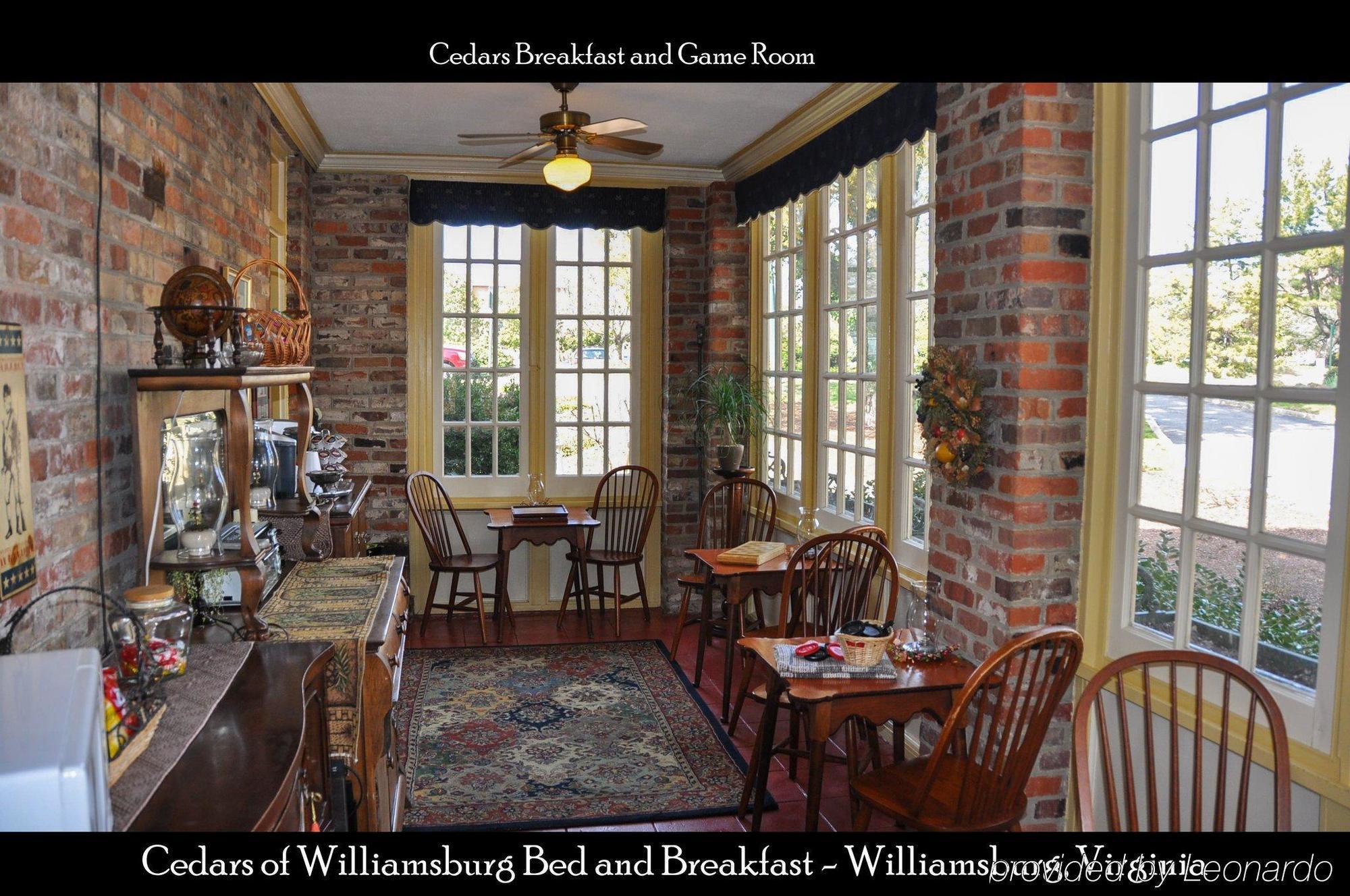 Cedars Of Williamsburg Bed & Breakfast Restaurang bild